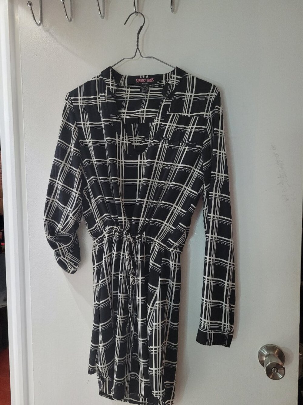 Black and white checkered dress - classic